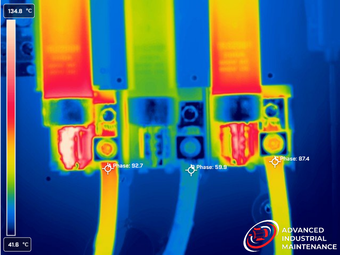 Before thermogram — elevated temperature at C-phase lug